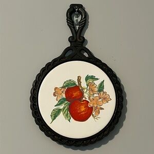 Vintage Cast Iron & Tile Trivet